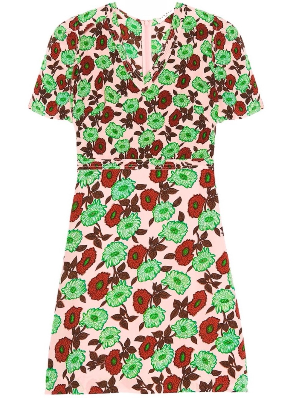 $545 Sandro Paris 100% Silk Colorful Floral Feminine Contemporary Dress Size 4